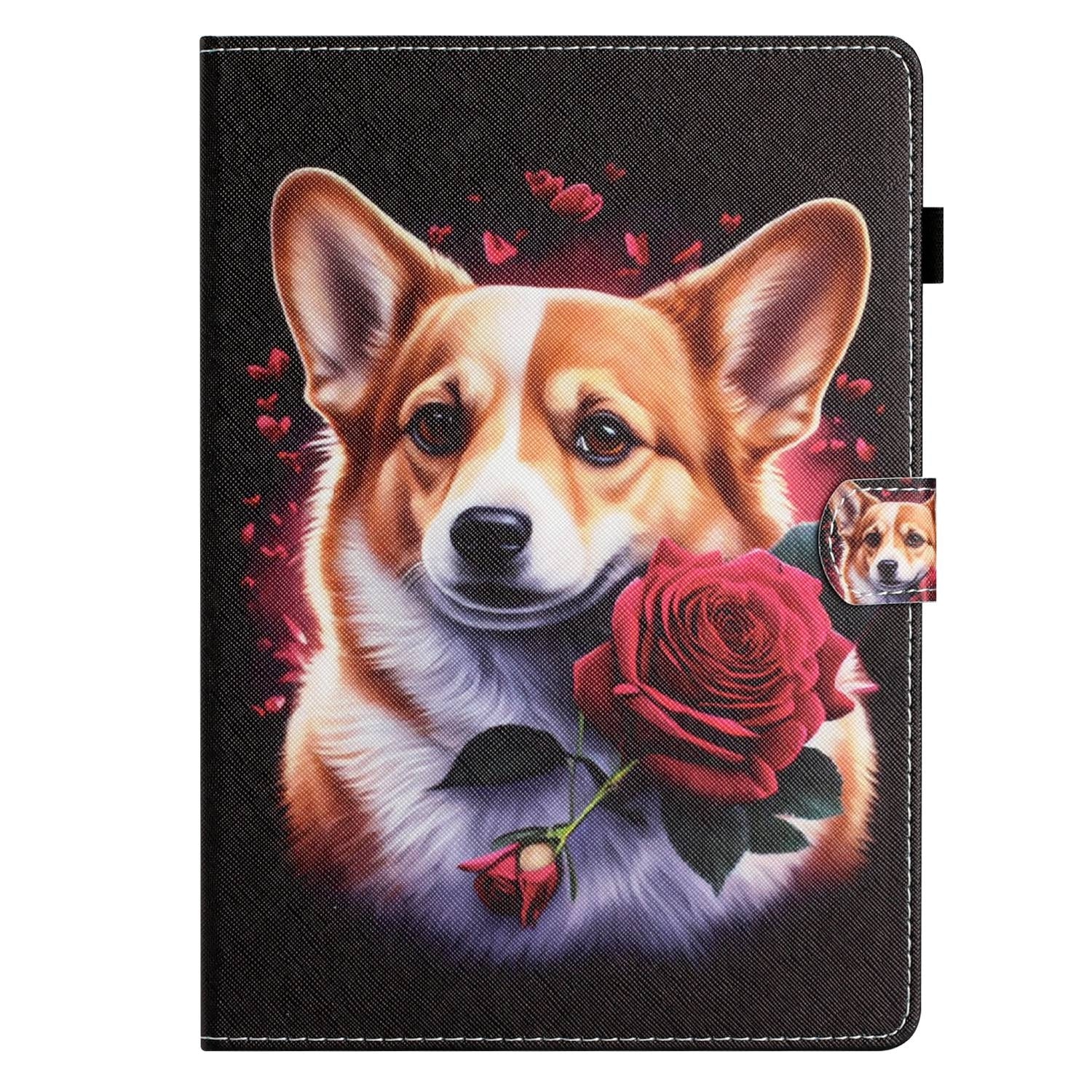 Husa tableta pentru Huawei MatePad T10 / T10s / Enjoy Tablet 2 / Honor Pad 6 / X6 (Corgi), piele PU, cusaturi colorate, design tip carte, suport, acces complet la porturi, albastru NdrFcShort inchis