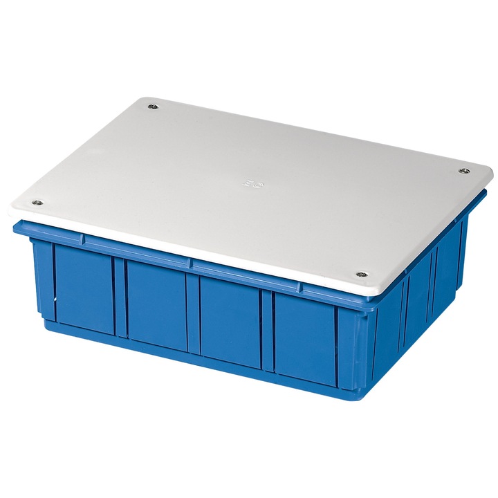 Doza, Cutie de Derivatie, Montaj Incastrat, Montarea Capacului ( Cu Suruburi), Halogen Free, IP40, 196x152x70 mm, EC350C6BL Elettrocanali Italia