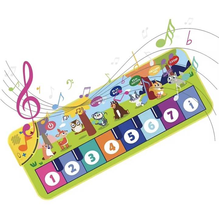 Covor Muzical Interactiv Pentru Copii, Tip Pian, Multicolor