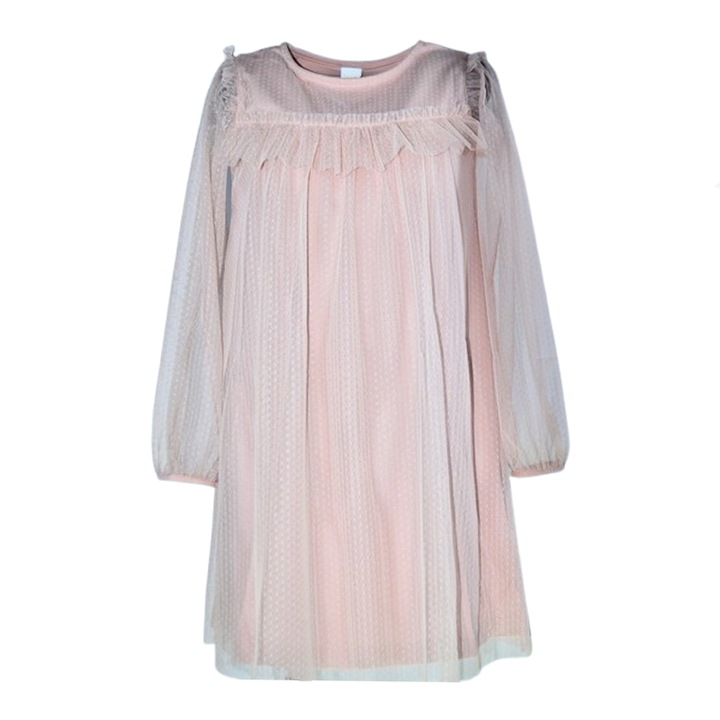 Rochie din bumbac pentru fete Atut 0583, Roz 117007