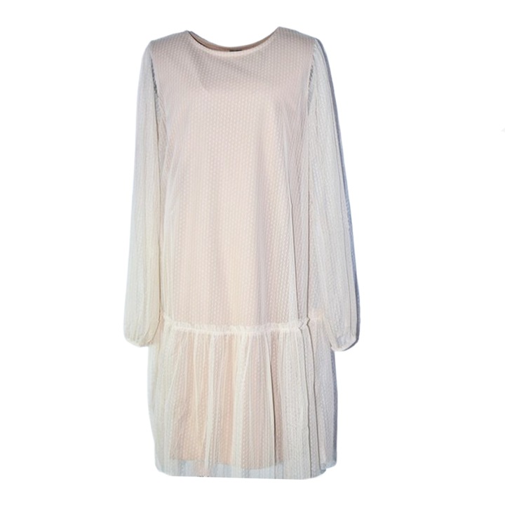 Rochie din bumbac pentru fete Atut 0611, Bej 117027