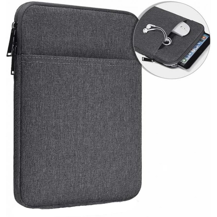 Husa universala tableta 7.5-10inch tip mapa, Impermeabila cu interior din microfibra, Sigloo, Black