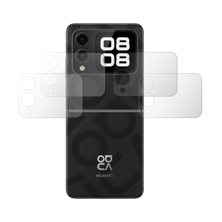 4 db Folie24 külső képernyővédő fólia készlet Huawei Nova Fliphez, 2X Ultra-Clear + 2X matt, teljes kijelzős lefedettség és tokbarát, öntapadó, rugalmas, önregenerálódással