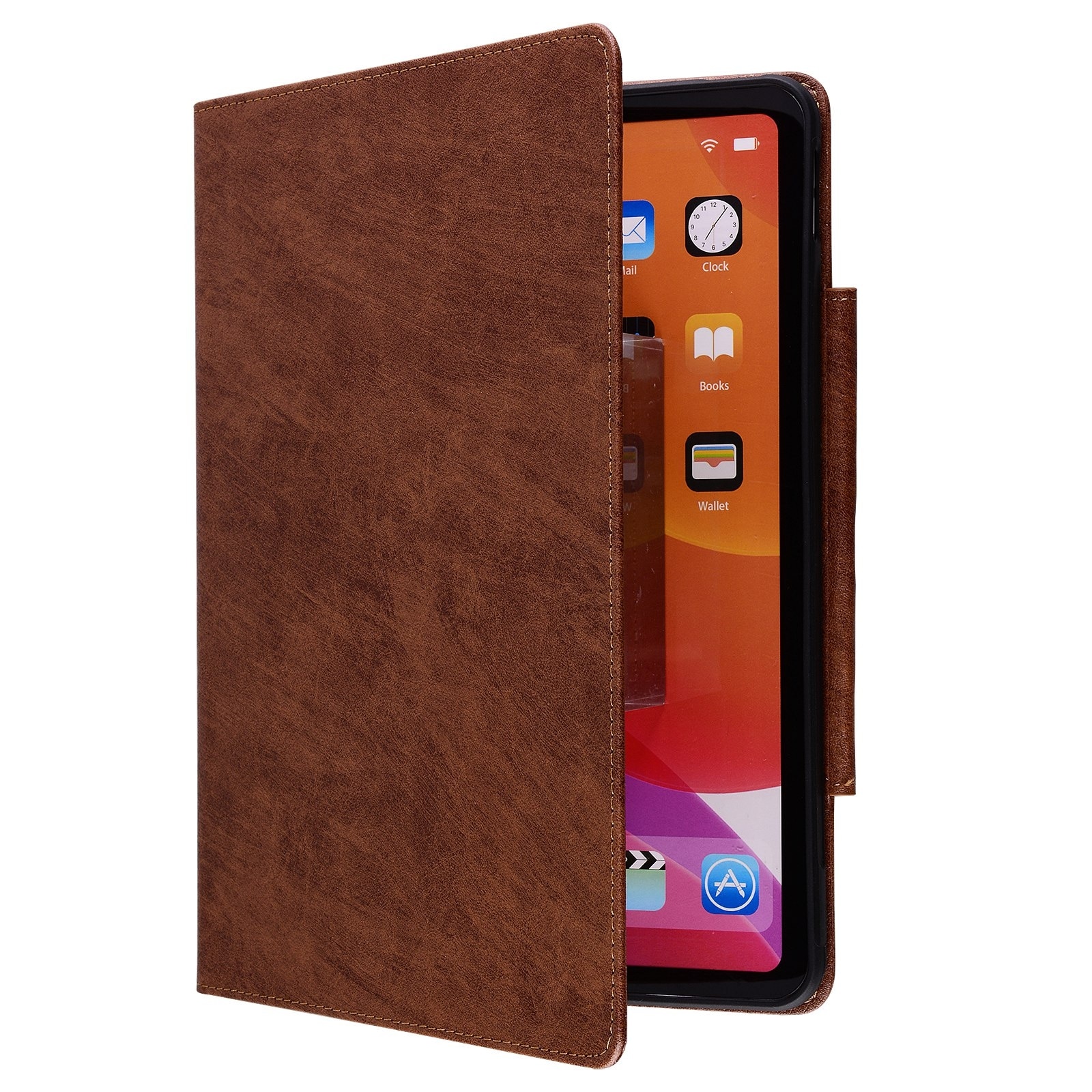 Husa tableta pentru Amazon Kindle Scribe 10.2 inch 2022, piele cu catarama, capac tip carte, culoare maro