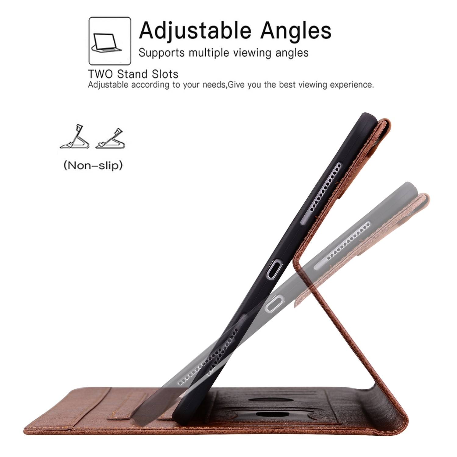 Husa tableta pentru Amazon Kindle Scribe 10.2 inch 2022, piele cu catarama, capac tip carte, culoare maro