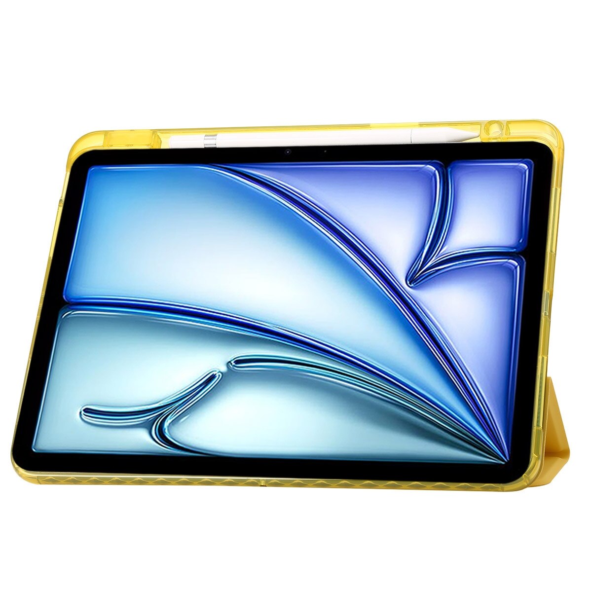 Husa tableta compatibila cu iPad Pro 11 2024, Piele, Transparenta, Galben