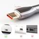 Cablu Coiled Mix 1.8m, LYCENXI, USB C la USB A, cu Conector Metalic Detasabil, Alb