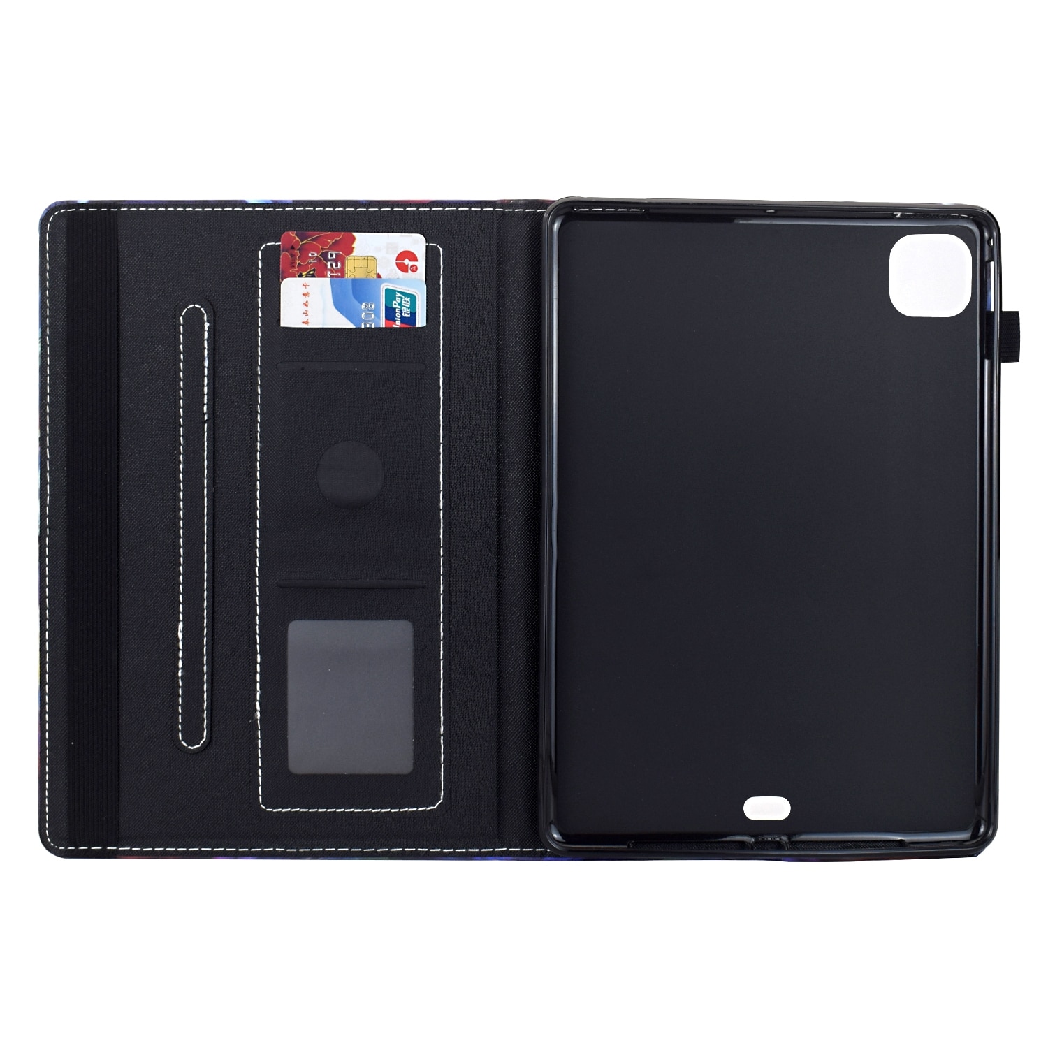 Husa tableta compatibila cu iPad Pro 11, Model Pictat, Piele, Motiv Tigru Alb