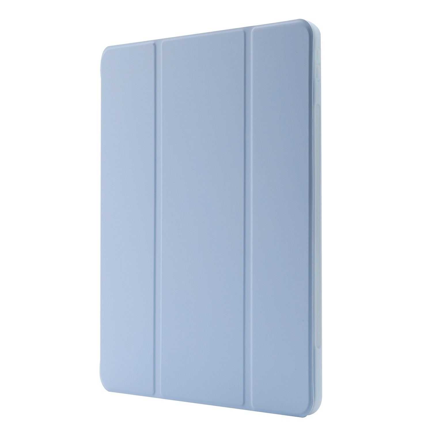 Husa tableta compatibila cu iPad Air 11, Piele cu aspect texturat, Tri-fold, Slot pentru pix, Albastru deschis)