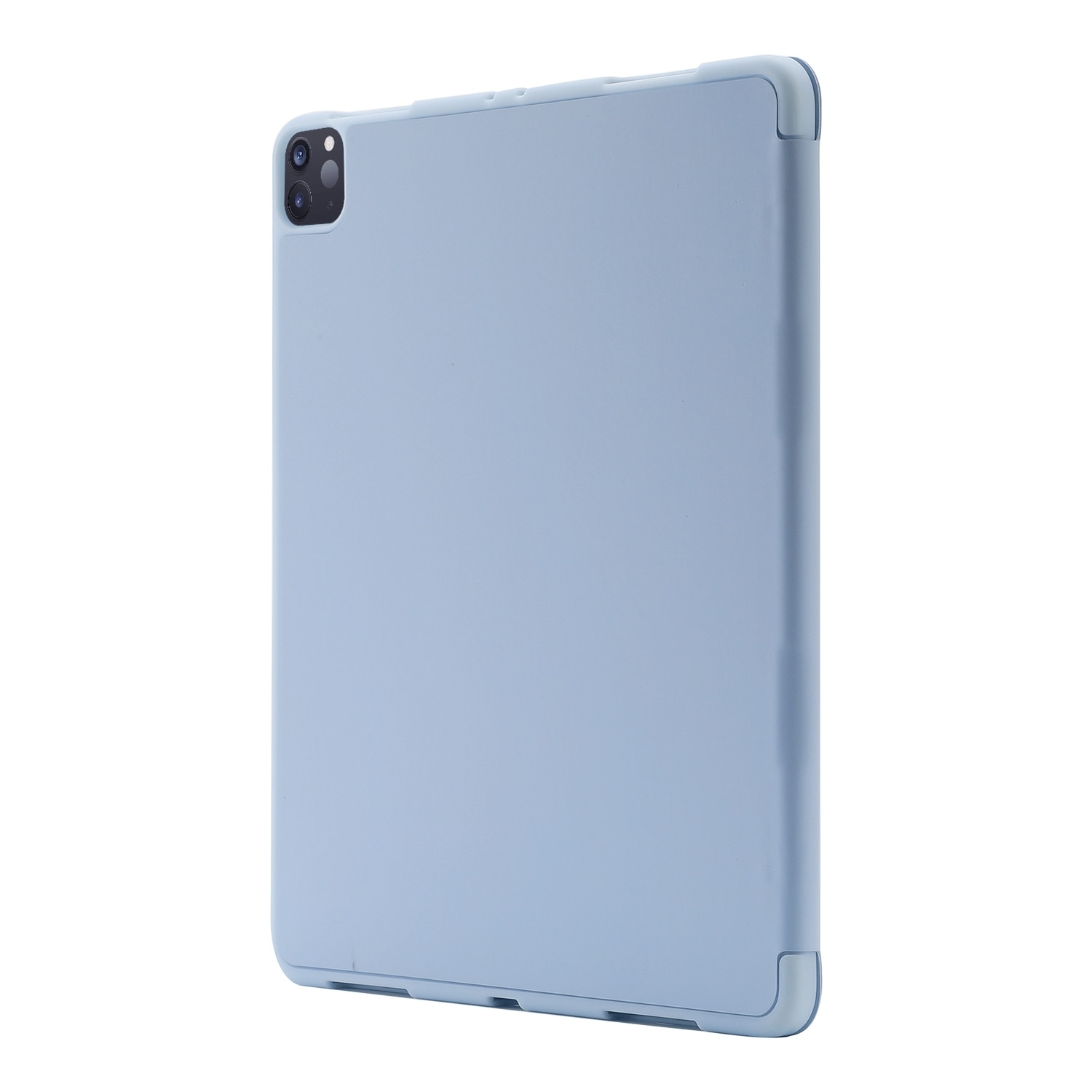 Husa tableta compatibila cu iPad Air 11, Piele cu aspect texturat, Tri-fold, Slot pentru pix, Albastru deschis)