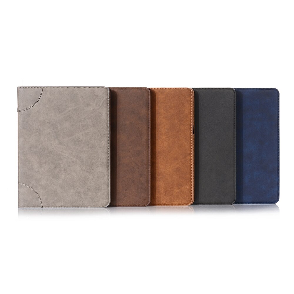 Husa tableta compatibila cu iPad Pro 13 2024, Stil carte retro, Piele, Maro