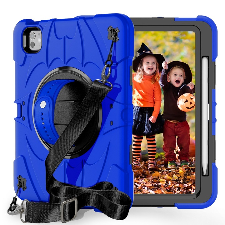 iPad Pro 11-el kompatibilis táblagép tok, állítható állvány, szürke és fekete