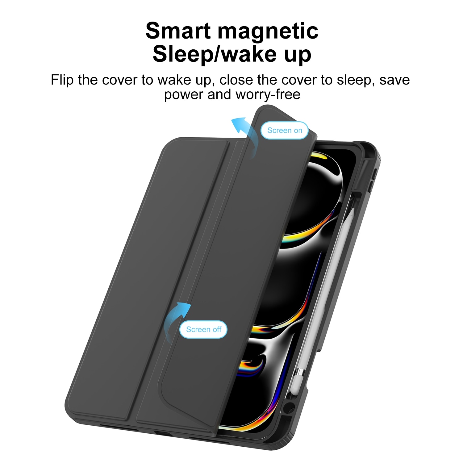 Husa tableta compatibila cu iPad Air 13, Smart, Roz