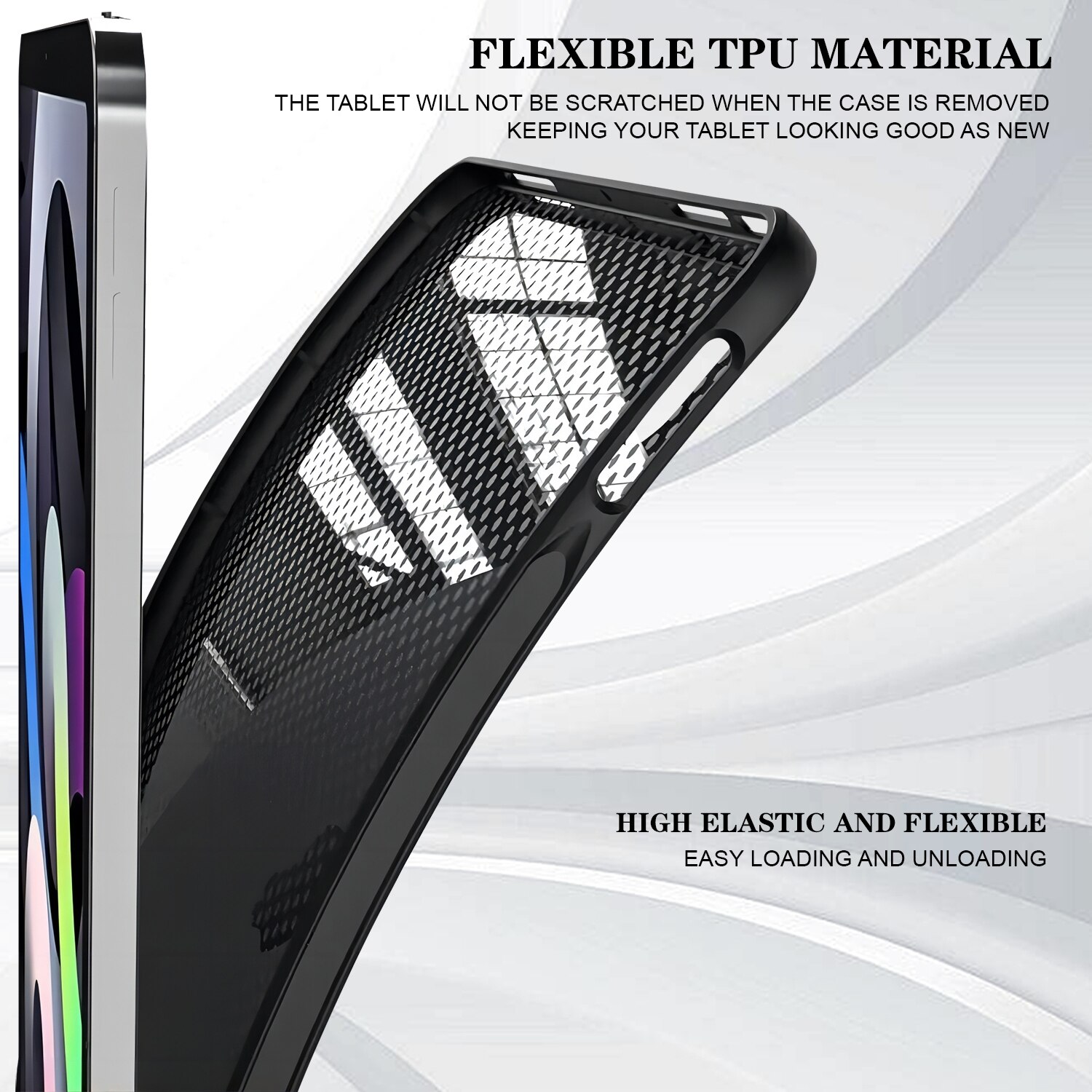 Husa tableta compatibila cu iPad Pro 11 2024, Smart, Model Color Painting Pattern, Albastru