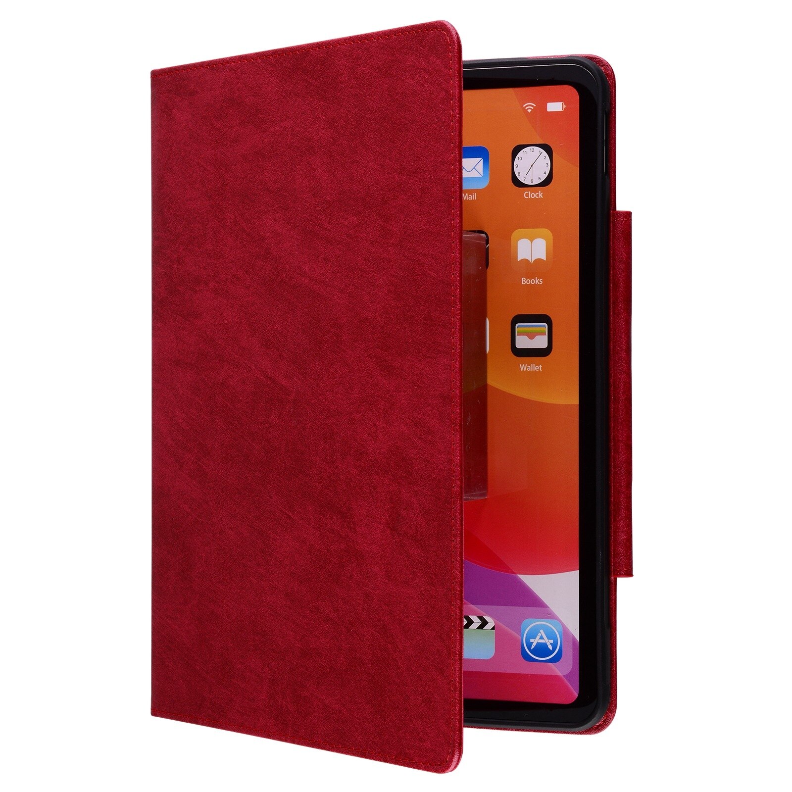 Husa tableta compatibila cu Samsung Galaxy Tab A9+, catarame piele, rosu