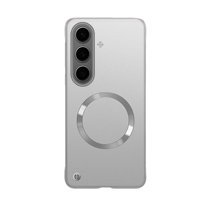 Husa telefon, TREXORA, finisaj metalic subtire, protectie camera, argintie, pentru Samsung Galaxy S25 Plus