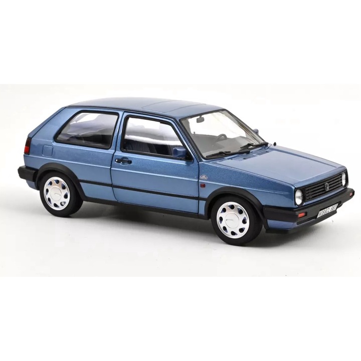 Norev fém modellautó, Volkswagen Golf II, 1:18, Anniversary Edition 10 millió autó készült, kód 188562, kék