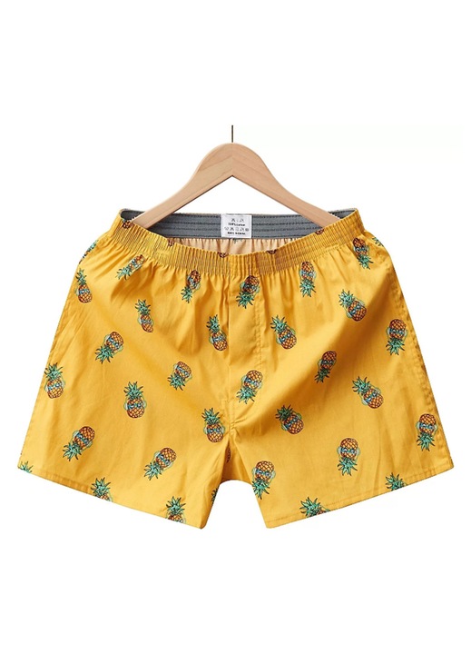 Boxeri barbati imprimati, TREXORA, confortabili, galbeni, XL