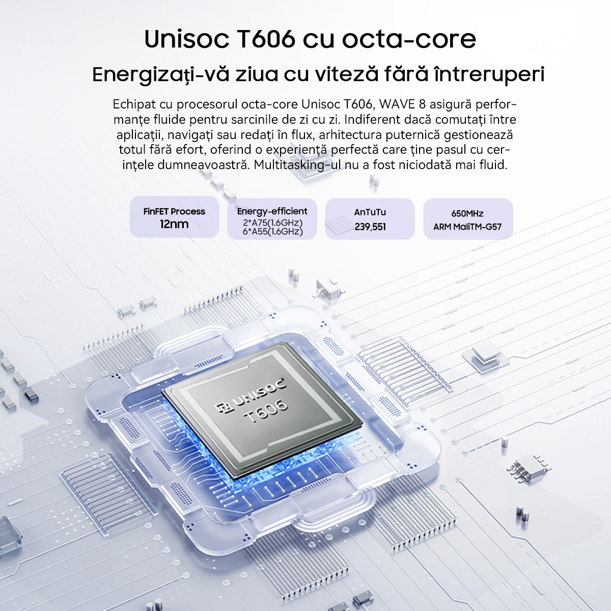 Telefon mobil Blackview WAVE 8, 4G, 6.56" HD+, 4G Octa-Core, 13MP+8MP AI Camera 5000mAh/10W Cell Phone, 12GB Ram(4GB + 8GB / 2TB), 128GB Rom, Android 15, 5000mAh, GPS/Fingerprint/Face ID, Violet