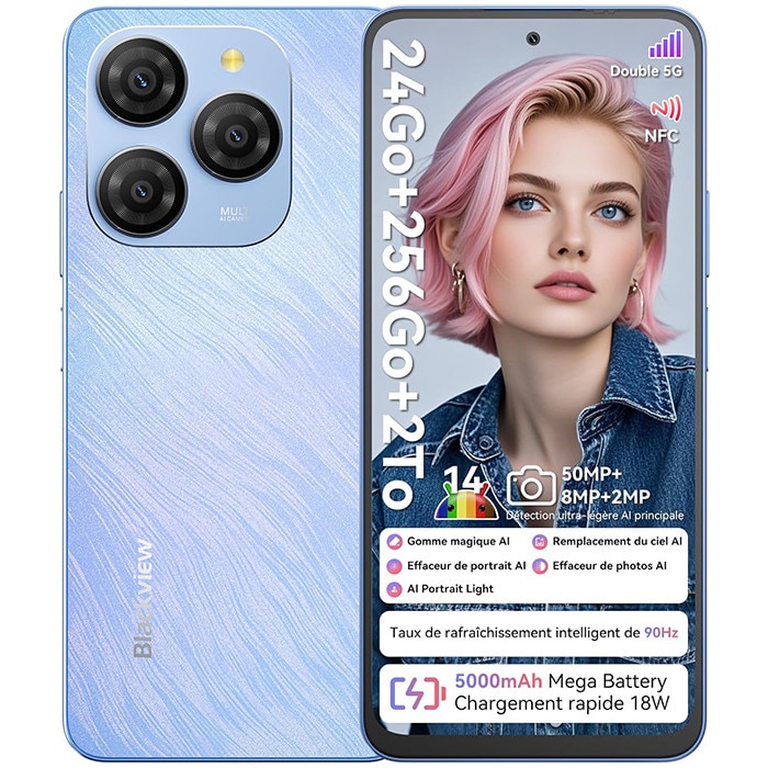 Telefon mobil Blackview Shark 9, 5G, 24GB Ram(8GB + 16GB/2TB