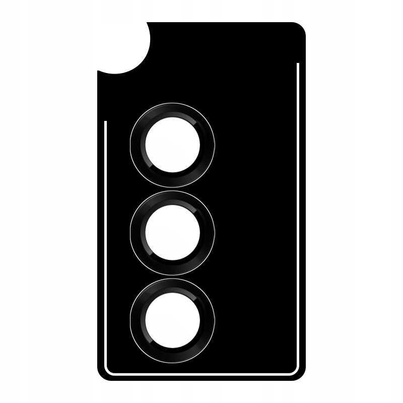 2x sticla pentru camera cu aplicator pentru Samsung Galaxy S25, instrument de instalare pentru inelul camerei Spacecase inclus, rezistent la zgarieturi, rezistent la socuri, adeziv puternic pe intreaga suprafata, protector de ecran negru