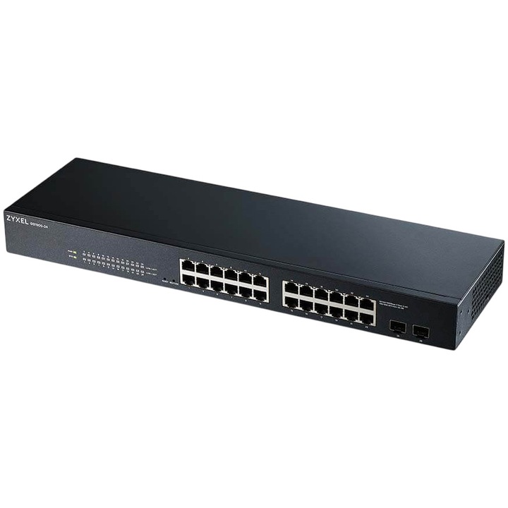 Zyxel GS1900-24 Комутатор 24 гигабитови порта и 2 SFP порта Управляем 217 мм x 80 мм Черен