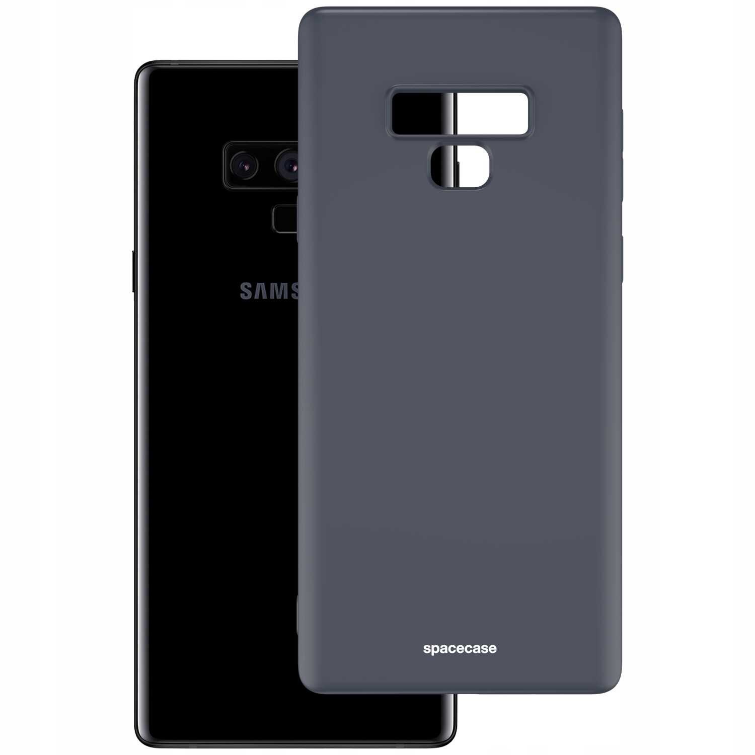 Husa din silicon pentru Samsung Galaxy Note 9, Husa din silicon Spacecase rezistenta la socuri, la cadere, durabila, eleganta, minimalista, finisaj interior moale, negru mat