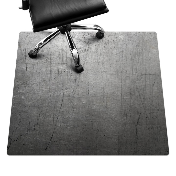 Protectie podea scaun, Wallfluent, Zgarieturi de metal, Gri, 100x100 cm, 010250310050100027304