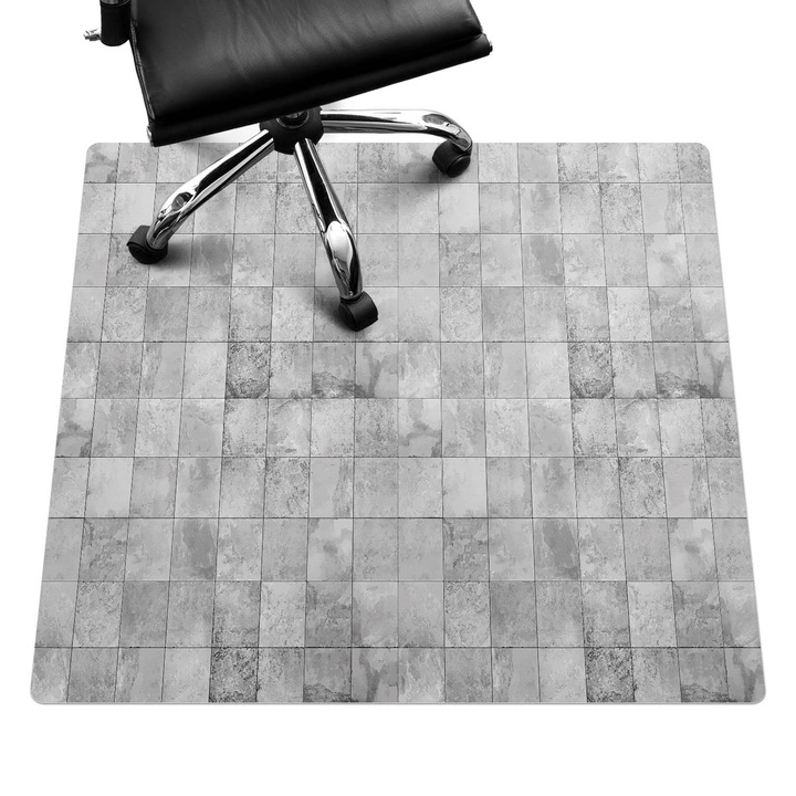 Covoras protectie podea, Wallfluent, Mozaic de piatra, Gri, 100x100 cm, 010250310050100027772