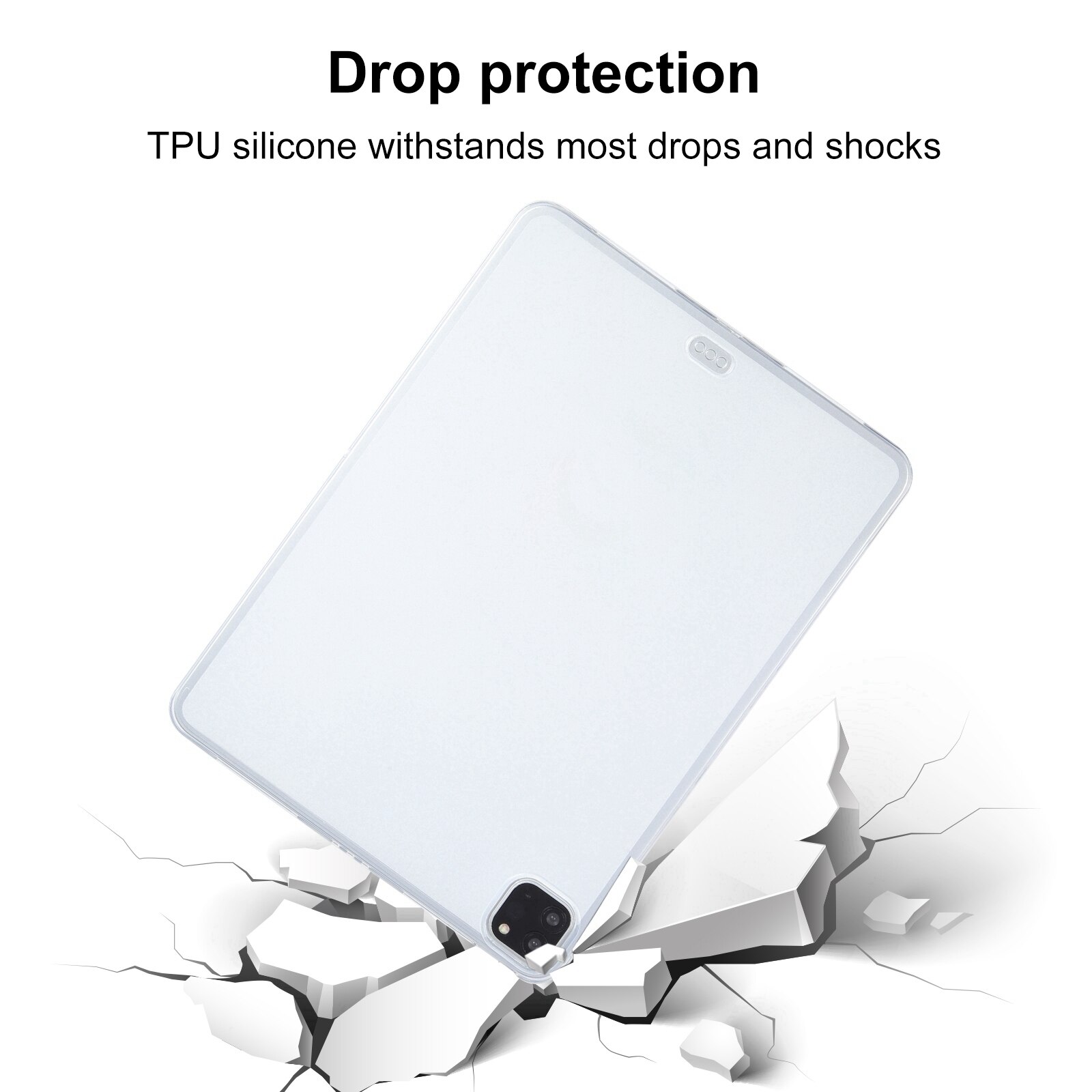 Husa tableta compatibila cu iPad Air 13, Transparent Frosted, TPU