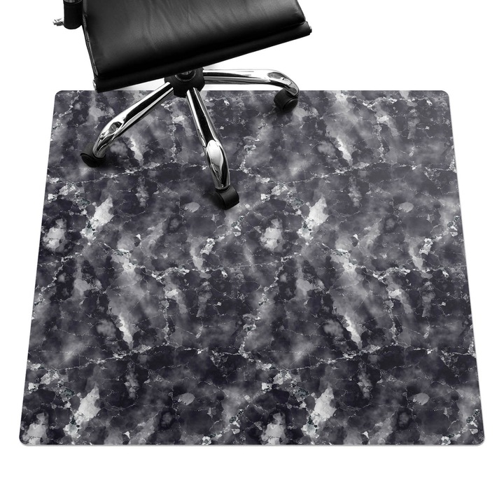 Covoras pentru protectie pardosea, Wallfluent, Abstractia din marmura, Multicolor, 100x100 cm, 010250310050100033393