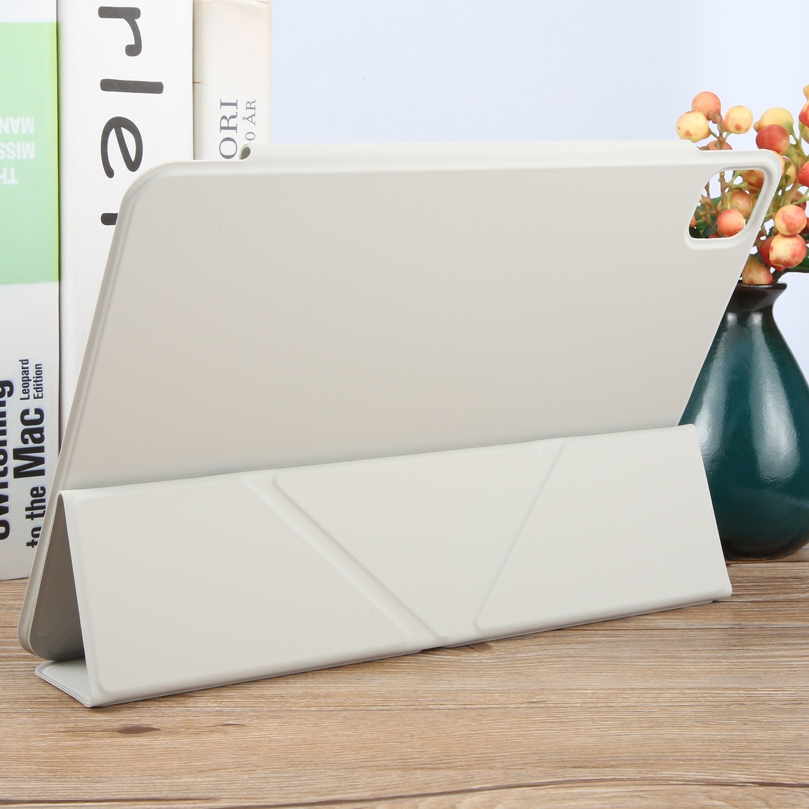 Husa tableta compatibila cu iPad Pro 11 2024, Magnetic Closure, Double-sided Clip, Gri deschis