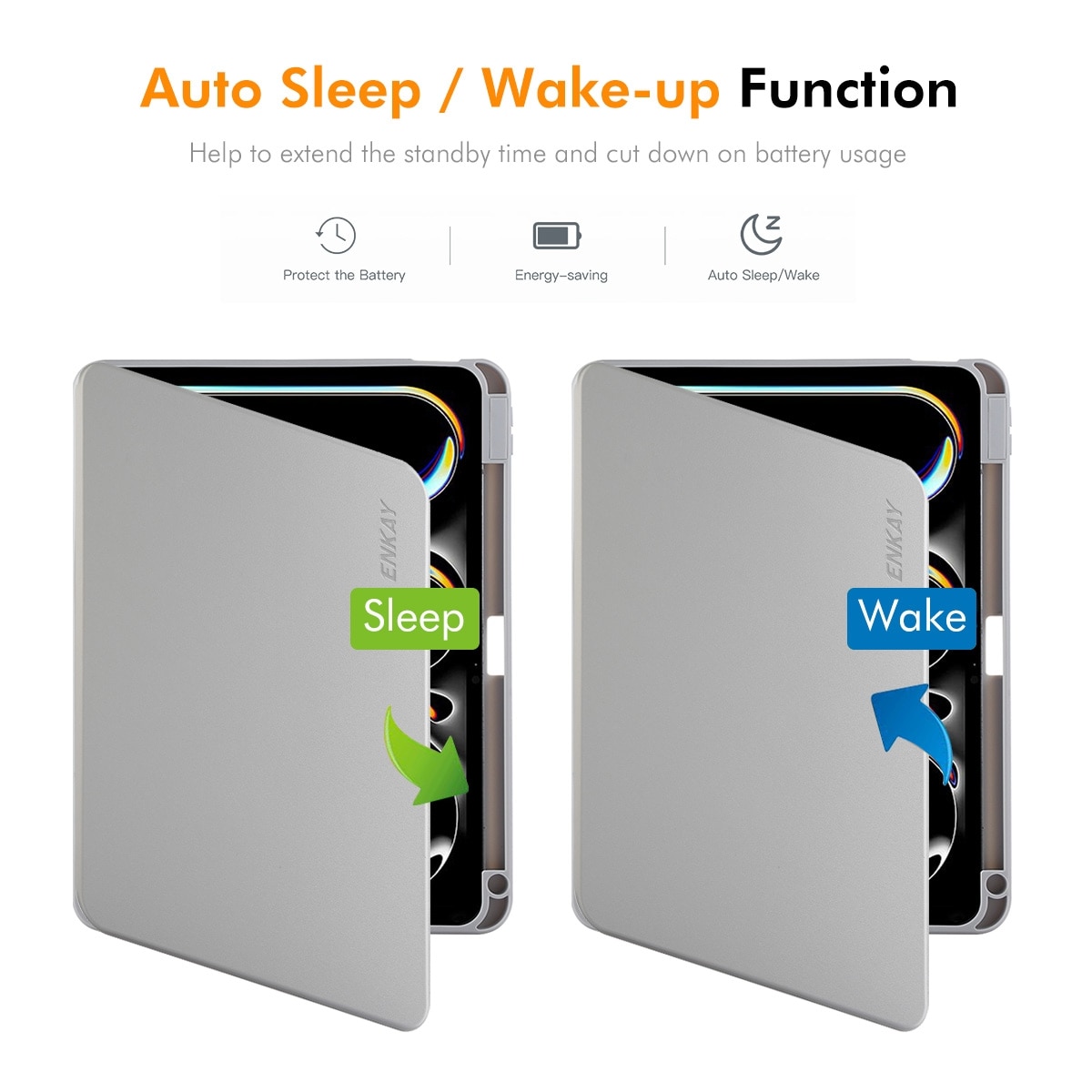 Husa tableta compatibila cu iPad Air 11, Rotatie 360°, Piele TPU, Slot pentru pix, Bej)