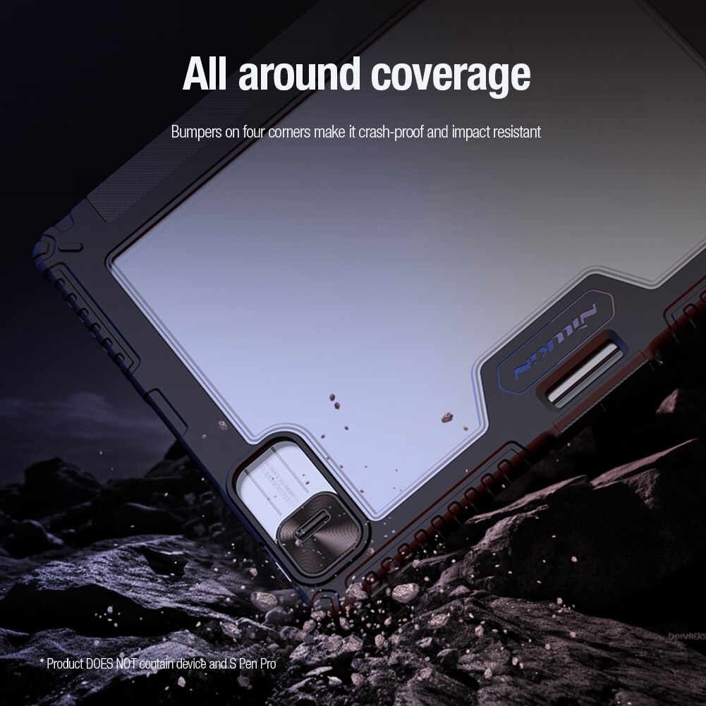 Husa tableta compatibila cu iPad Air 13 2024, Multifunctionala, Albastru