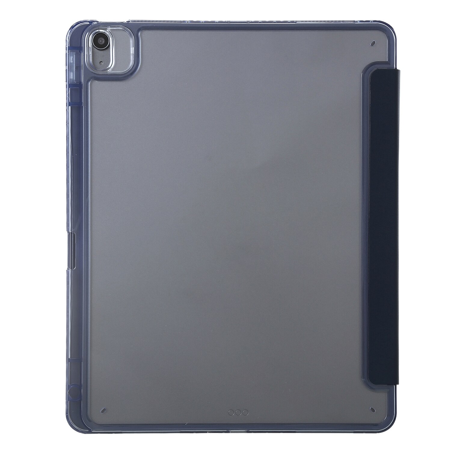 Husa tableta compatibila cu iPad Air 11, Clear plastic, Deformation, Albastru Inchis