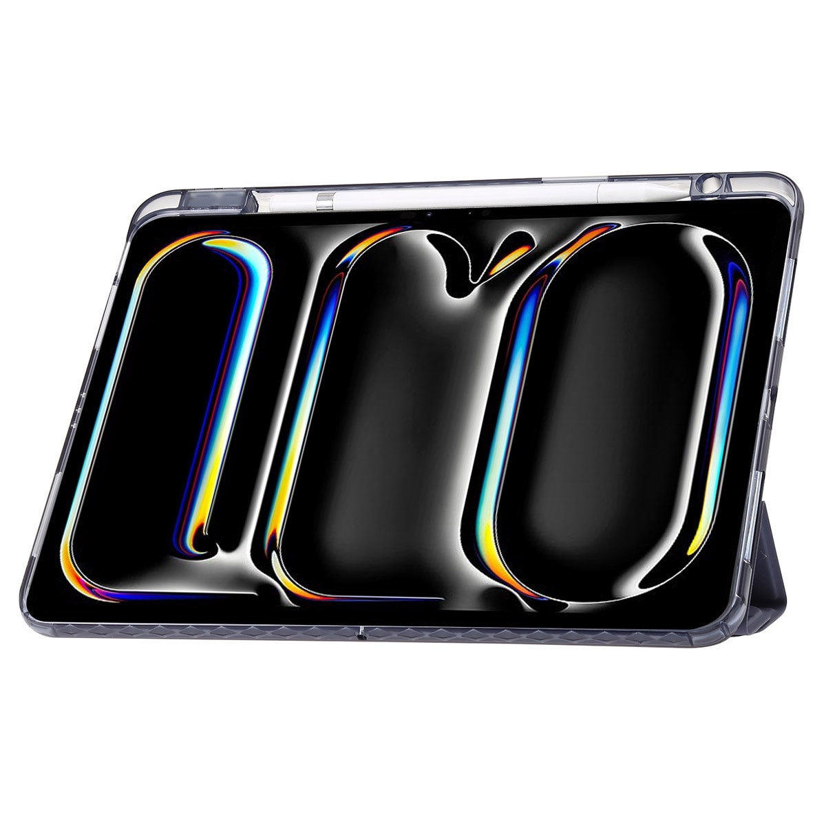 Husa tableta compatibila cu iPad Air 11, Protectie completa, Inchidere acrilica transparenta, Gri