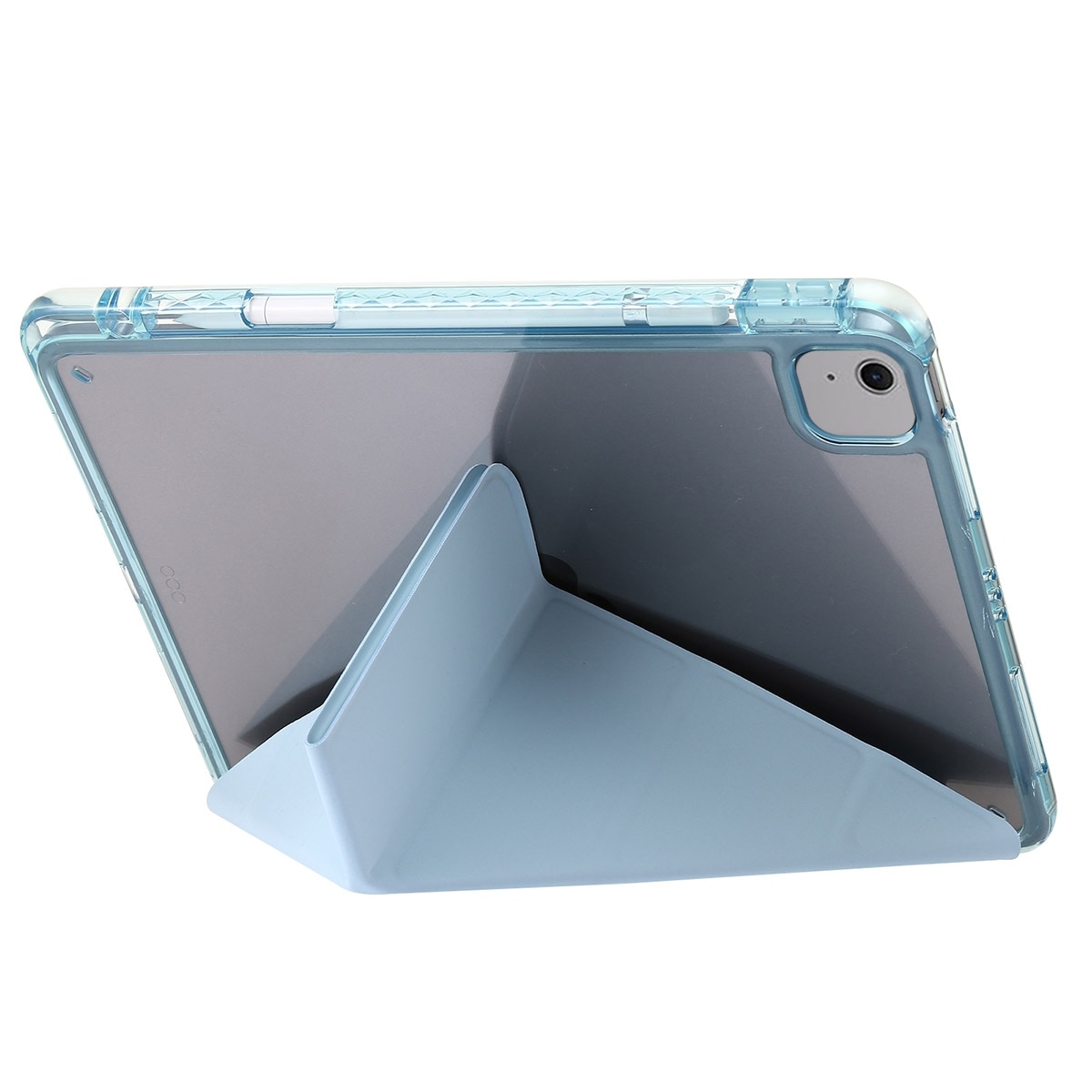 Husa tableta compatibila cu iPad Air 11, Clear plastic Deformation, Ice Blue