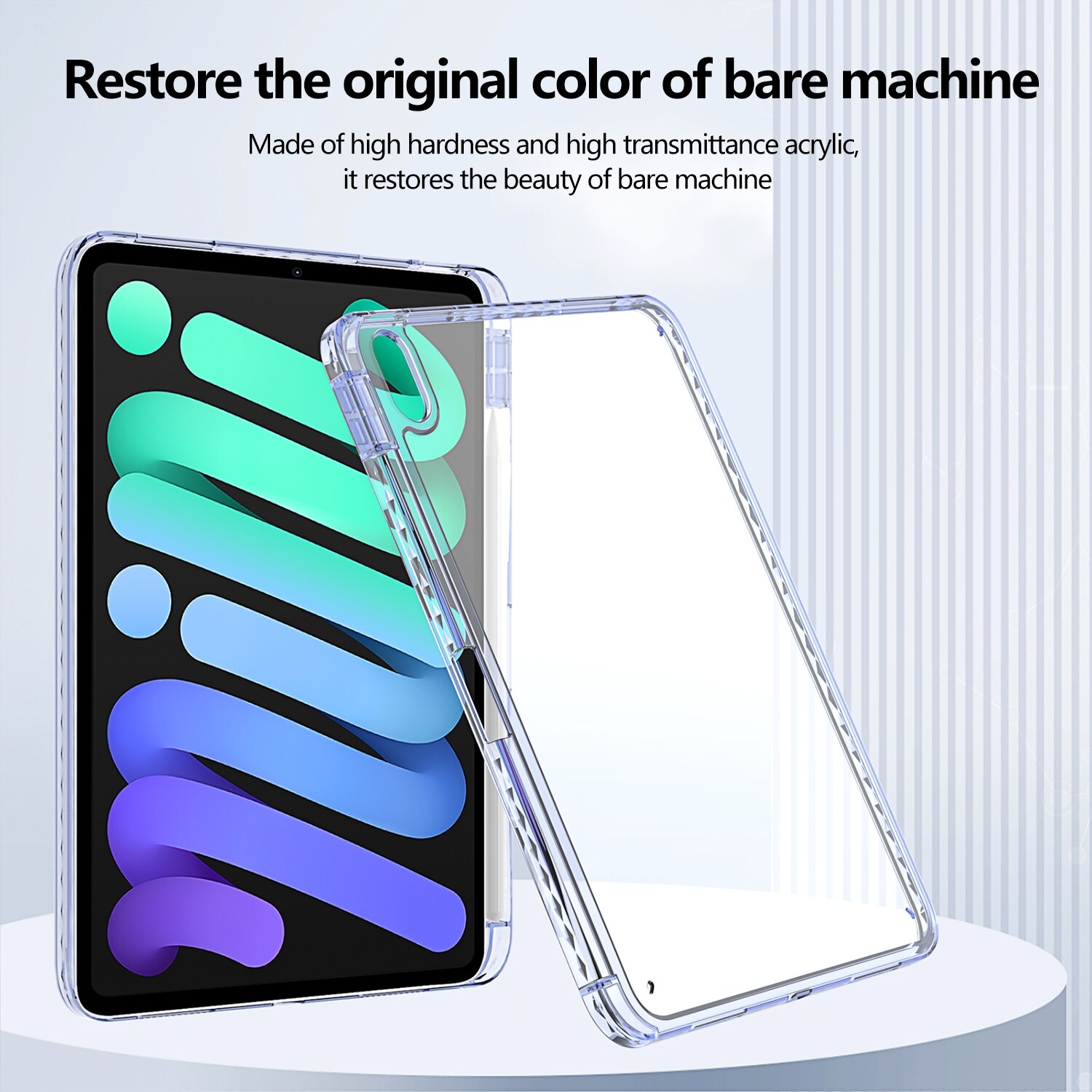 Husa tableta compatibila cu iPad Air 11 2024, Hybrid TPU, Slot stilou, Lavanda