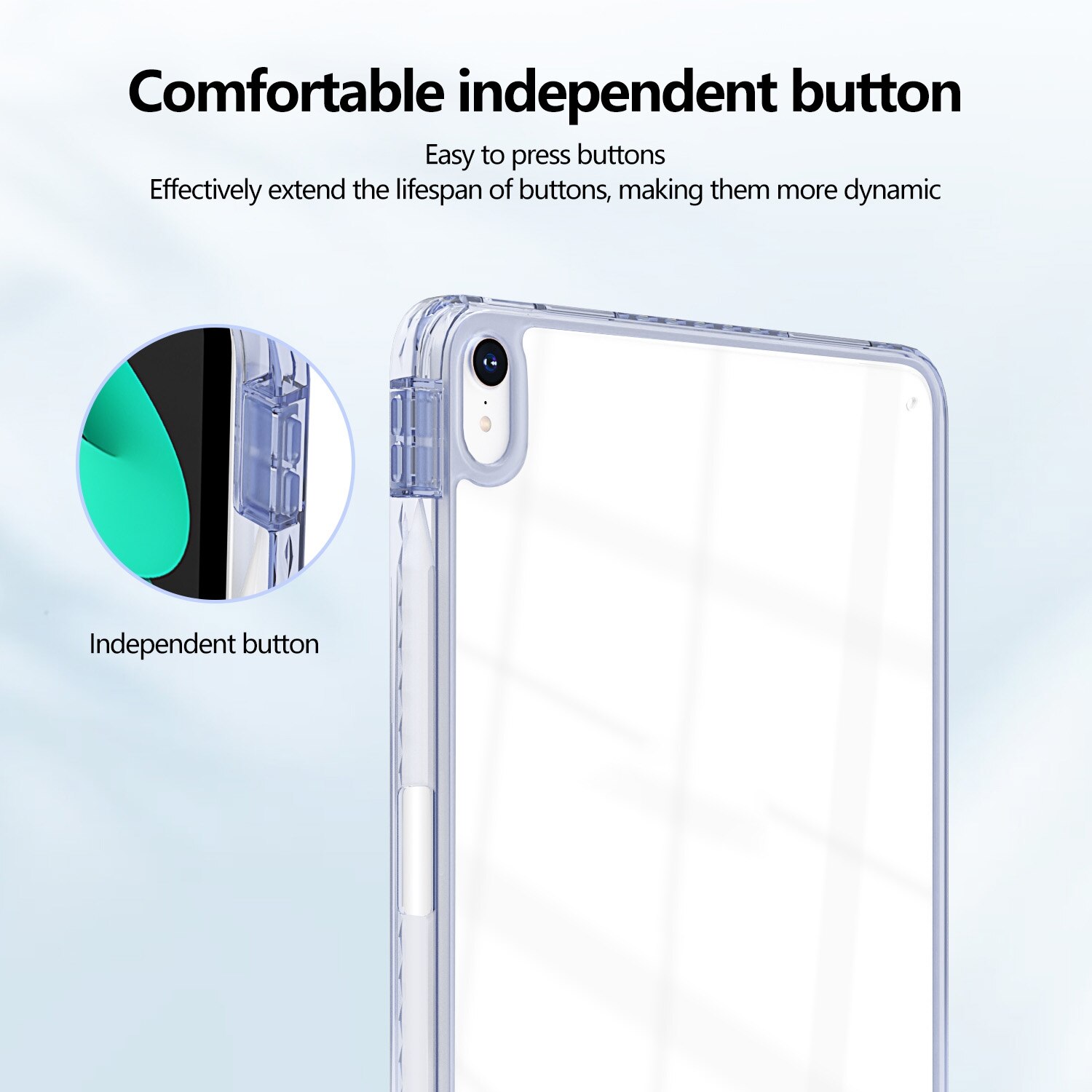 Husa tableta compatibila cu iPad Air 11 2024, Hybrid TPU, Slot stilou, Lavanda