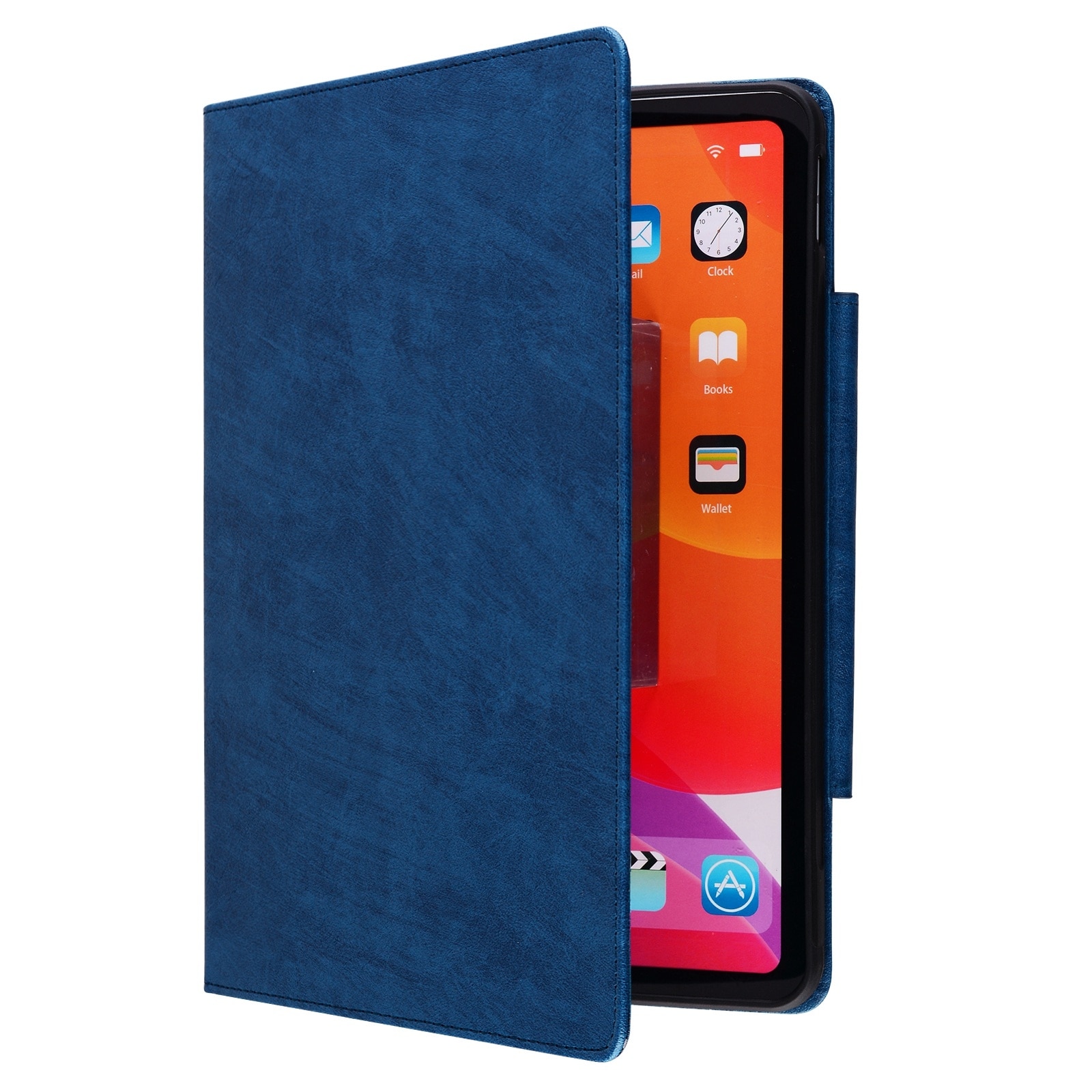 Husa tableta compatibila cu Samsung Galaxy Tab S9 FE/S9/S8/S7, piele smart cu catarama, albastru regal