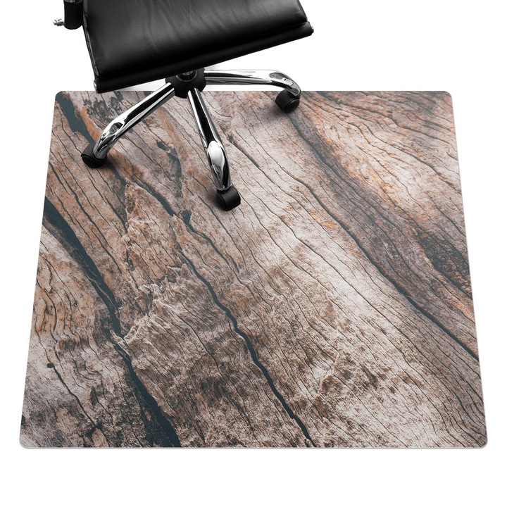 Székalátét, Wallfluent, Fa erezet, Barna, 100x100 cm, 010250310050100077260