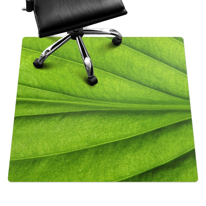 Székalátét, Wallfluent, Levél közelről, Zöld, 100x100 cm, 010250310050100077211