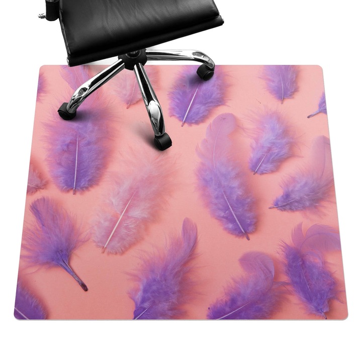 Szék szőnyeg, Wallfluent, Pasztell alapon tollak, Lila, 100x100 cm, 010250310050100075198