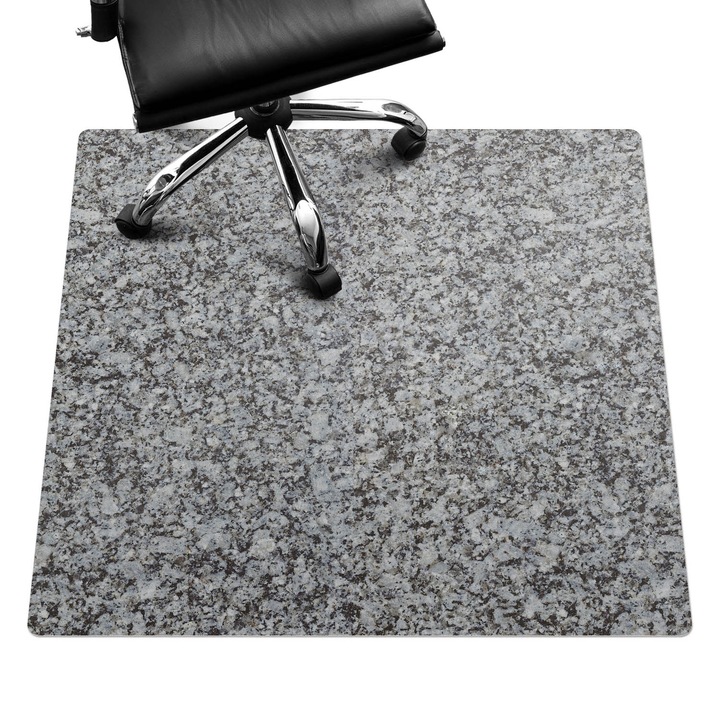 Padlóvédő székalátét, Wallfluent, Granulált minta, Szürke, 100x100 cm, 010250310050100077161