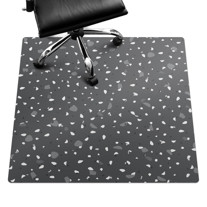 Szék szőnyeg, Wallfluent, Terrazzo részecskék, Szürke, 100x100 cm, 010250310050100077440