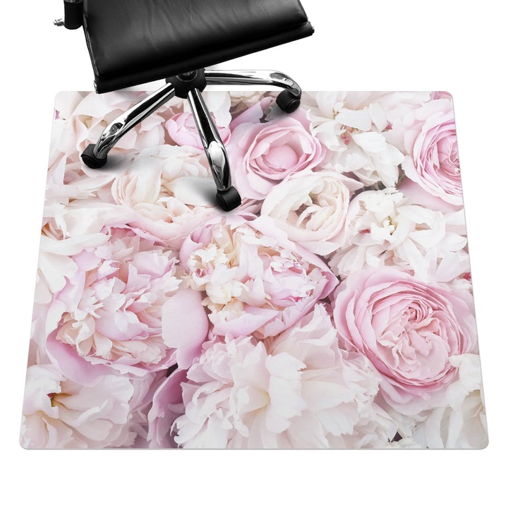 Szék szőnyeg, Wallfluent, Pasztell bazsarózsa, Rózsaszín, 100x100 cm, 010250310050100088354