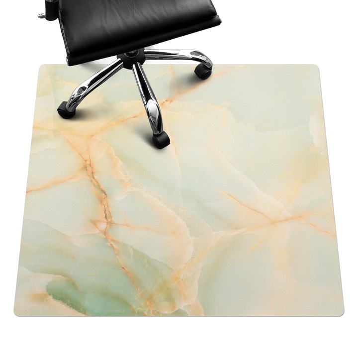 Szék szőnyeg, Wallfluent, Márvány erek, Krémszín, 100x100 cm, 010250310050100282618