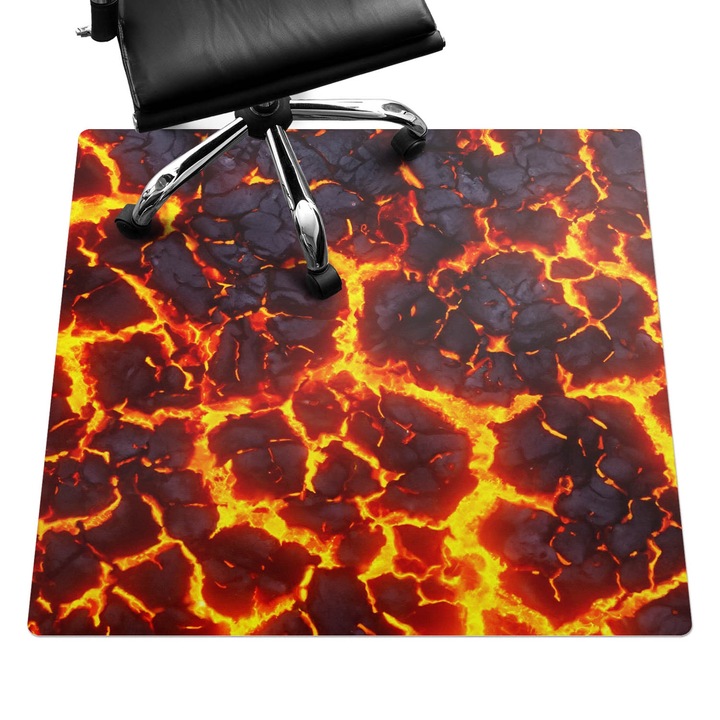 Székalátét, Wallfluent, Izzó láva, Narancssárga, 100x100 cm, 010250310050100282631