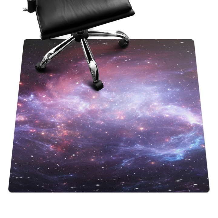 Irodai szék szőnyeg, Wallfluent, Űrköd, Lila, 100x100 cm, 010250310050100282888