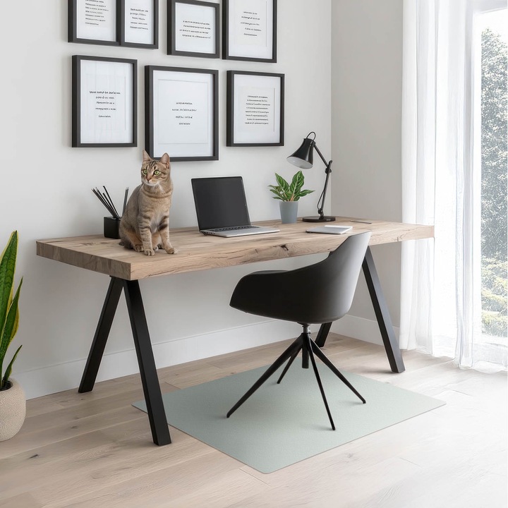 Szék szőnyeg, Wallfluent, Zöld, 100x100 cm, 0102503100501ccc1d1c7